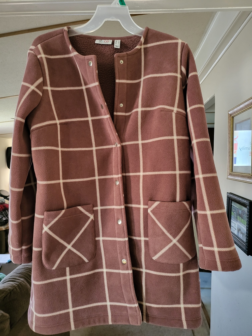 d&co. denim + company Mauve Sherpa Fleece Jacket